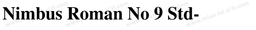 Nimbus Roman No 9 Std字体转换